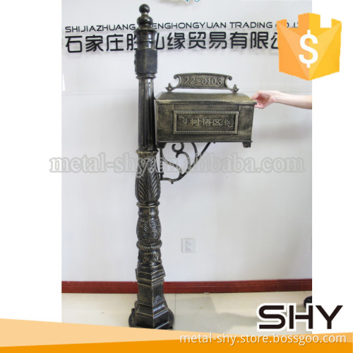 Metal mailbox cast aluminum mailbox